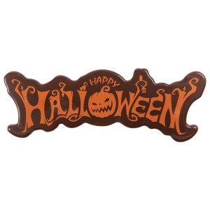 Plaquette Happy Halloween (15 cm) - Cioccolato fondente