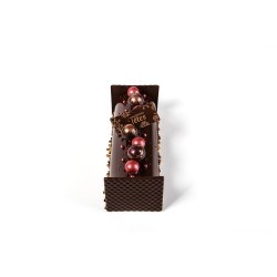 2 Tronchi in Rilievo 9 cm - Cioccolato Fondente. n1
