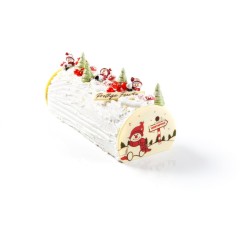 2 Punte di Tronco di Pupazzo di Neve con Palla 10 cm - Cioccolato Bianco. n1