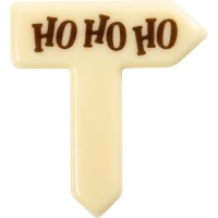 2 plettri HO HO HO 4,5 cm - Cioccolato bianco