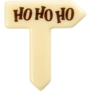 2 plettri HO HO HO 4,5 cm - Cioccolato bianco