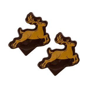 2 plettri di renna 6,6 cm - Cioccolato