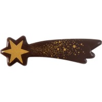 2 Stelle cadenti dorate (6,8 cm) - Cioccolato fondente