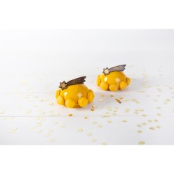2 Stelle cadenti dorate (6, 8 cm) - Cioccolato fondente. n1