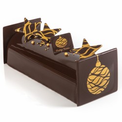 2 Stelle Onda Oro (5, 5 cm) - Cioccolato Fondente. n1