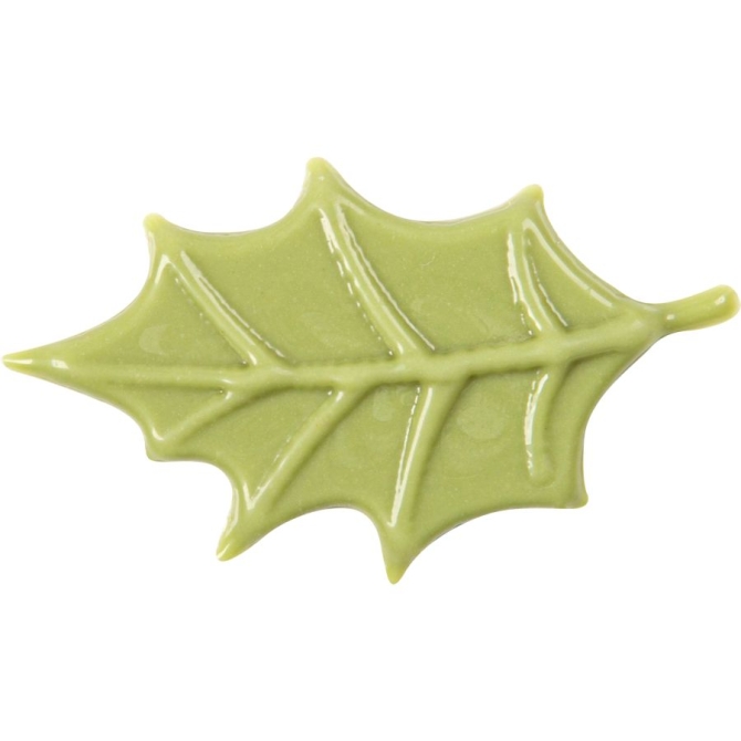 4 Foglie di Agrifoglio (5 cm) - Cioccolato Bianco 