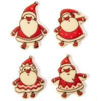 4 Babbo Natale (4,5 cm) - Cioccolato bianco