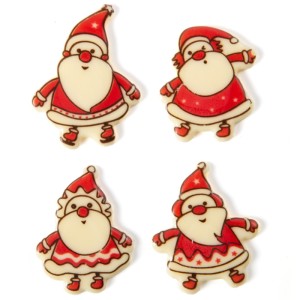 4 Babbo Natale (4,5 cm) - Cioccolato bianco