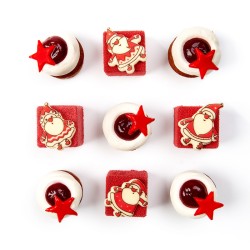 4 Babbo Natale (4, 5 cm) - Cioccolato bianco. n°1