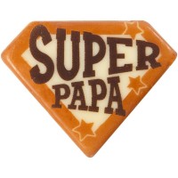 1 Decorazione Super Pap grande (8 cm) - Cioccolato bianco