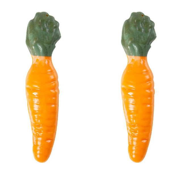 2 Carote Grandi (7 cm) - Cioccolato Bianco 