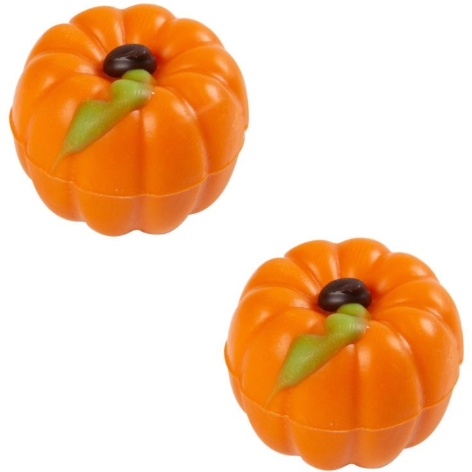 2 Zucche 3D  2, 8 cm - Cioccolato bianco 