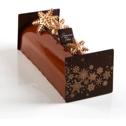 2 Punte Tronco Fiocchi D Oro 9 cm - Cioccolato. n1