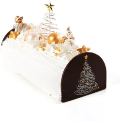 2 Punte di Abete Oro 8 cm - Cioccolato. n1