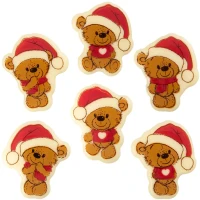 2 Orsetti di Natale (4,5 cm) - Cioccolato bianco