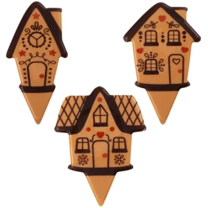 3 stuzzicadenti natalizi (4,5 cm) - Cioccolato biondo