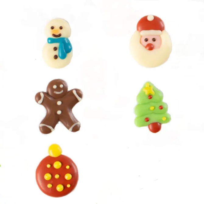 Assortimento di 6 decorazioni natalizie - Cioccolato bianco 