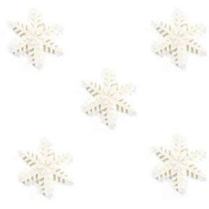 5 Fiocchi di neve (4 cm) - Zucchero