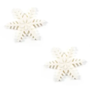 2 fiocchi di neve grandi (5,5 cm) - Zucchero
