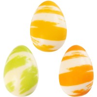 3 Uova Decorative 3D (3,8 cm) - Cioccolato bianco