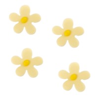 4 fiori (2.8 cm) - Cioccolato bianco