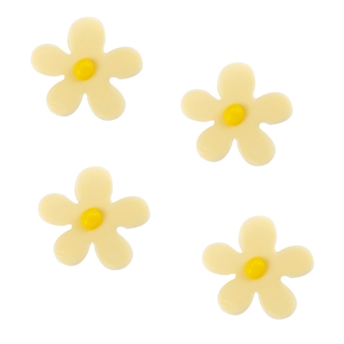 4 fiori (2.8 cm) - Cioccolato bianco 