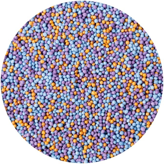 Busta da 50g Nonpareils - Lilla / Blu / Oro 