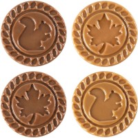 2 Decorazioni Autunnali  3,8 cm - Cioccolato