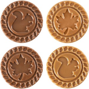 2 Decorazioni Autunnali  3,8 cm - Cioccolato