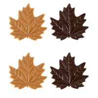 2 Foglie Autunnali 5,5 cm - Cioccolato