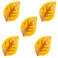 5 Foglie Autunnali 3,5 cm - Cioccolato Bianco