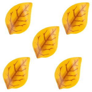 5 Foglie Autunnali 3,5 cm - Cioccolato Bianco