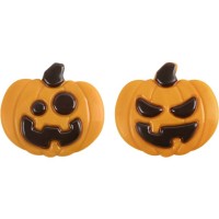 2 zucche di Halloween da 3,5 cm - Cioccolato