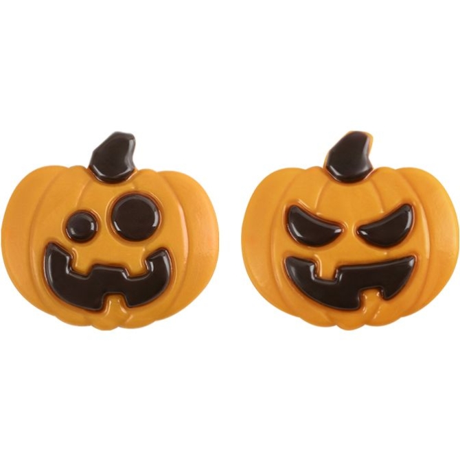 2 zucche di Halloween da 3, 5 cm - Cioccolato 