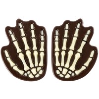 2 mani scheletro 4,9 cm - Cioccolato