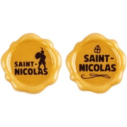 5 Timbri Buone Feste 3 cm - Cioccolato Bianco. n2