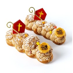 5 Timbri Buone Feste 3 cm - Cioccolato Bianco. n3