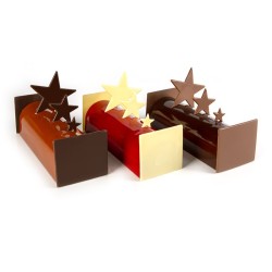 2 estremit del tronchetto di Natale (9 cm) - Cioccolato fondente. n2