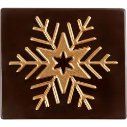 2 tappi terminali per tronchetto di Natale a forma di stella dorata (9 cm) - cioccolato fondente. n1