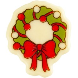 4 ghirlande natalizie (3 cm) - cioccolato bianco. n1