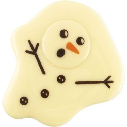 2 pupazzi di neve che si sciolgono (7 cm) - Cioccolato fondente. n1