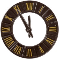 1 Orologio con Lancette (12 cm) - Cioccolato Fondente