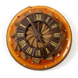 1 Orologio con Lancette (12 cm) - Cioccolato Fondente. n1