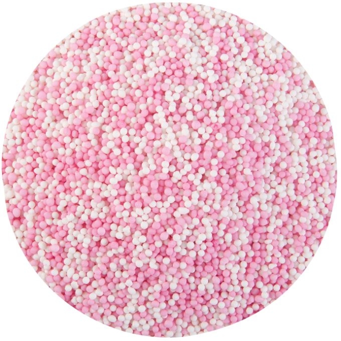 50 g Nonpareils Baby Girl Rosa / Bianco 