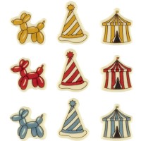 Set di 3 decorazioni da circo � Bianco Cioccolato Blu