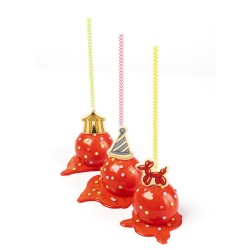 Set di 3 decorazioni da circo � Cioccolato bianco. n�4