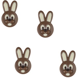 4 conigli con denti (4,5 cm) � Cioccolato