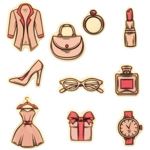 Set di 10 decorazioni alla moda � Cioccolato bianco