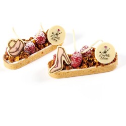 Set di 10 decorazioni alla moda � Cioccolato bianco. n�1