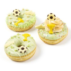 Set di 4 decorazioni calcio (3 cm) � Cioccolato bianco. n�1